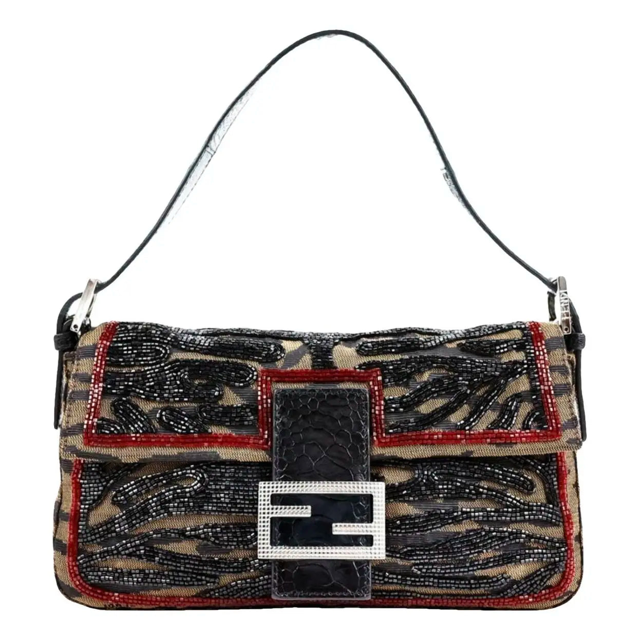 Baguette glitter handbag