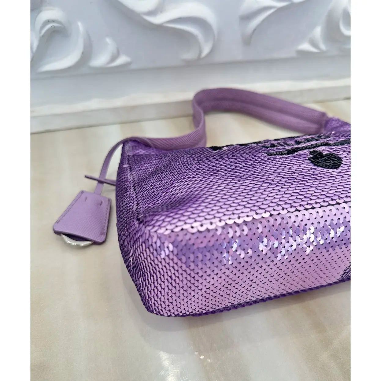 Prada Re-Edition 2000 glitter handbag