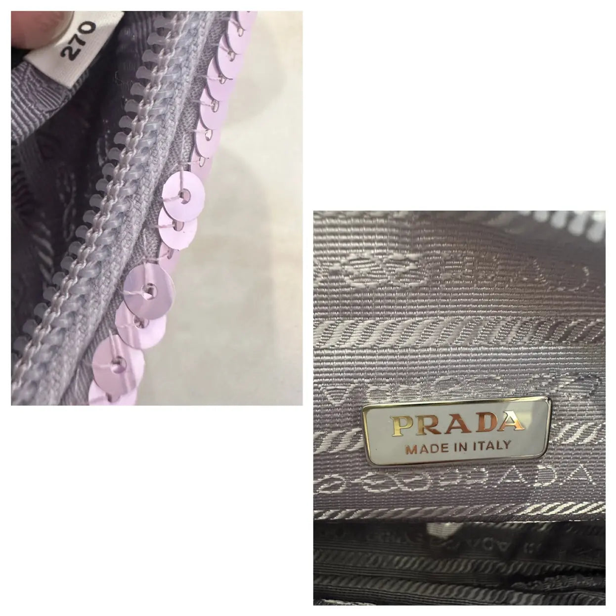 Prada Re-Edition 2000 glitter handbag