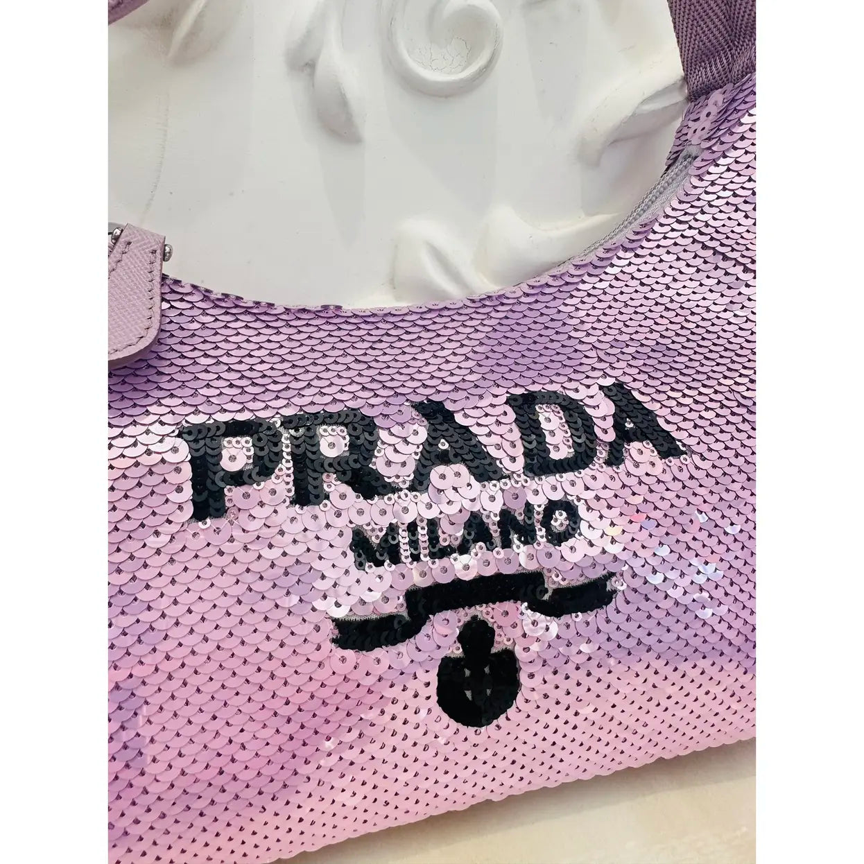 Prada Re-Edition 2000 glitter handbag