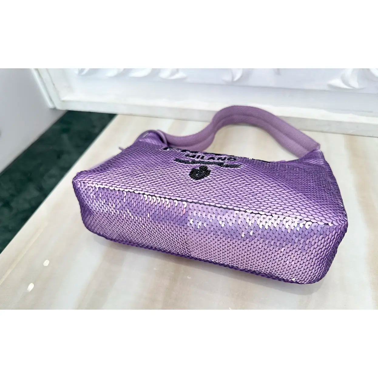 Prada Re-Edition 2000 glitter handbag