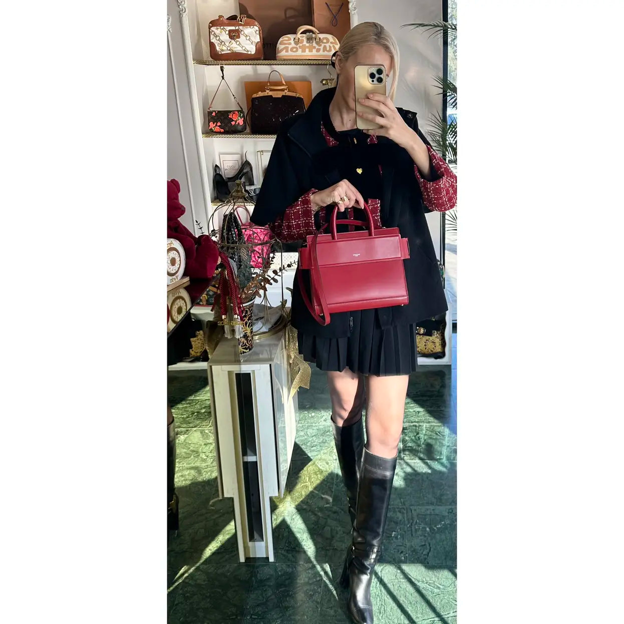 Horizon leather handbag