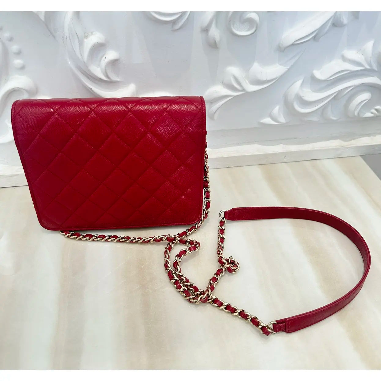 Wallet On Chain Timeless/Classique leather crossbody bag