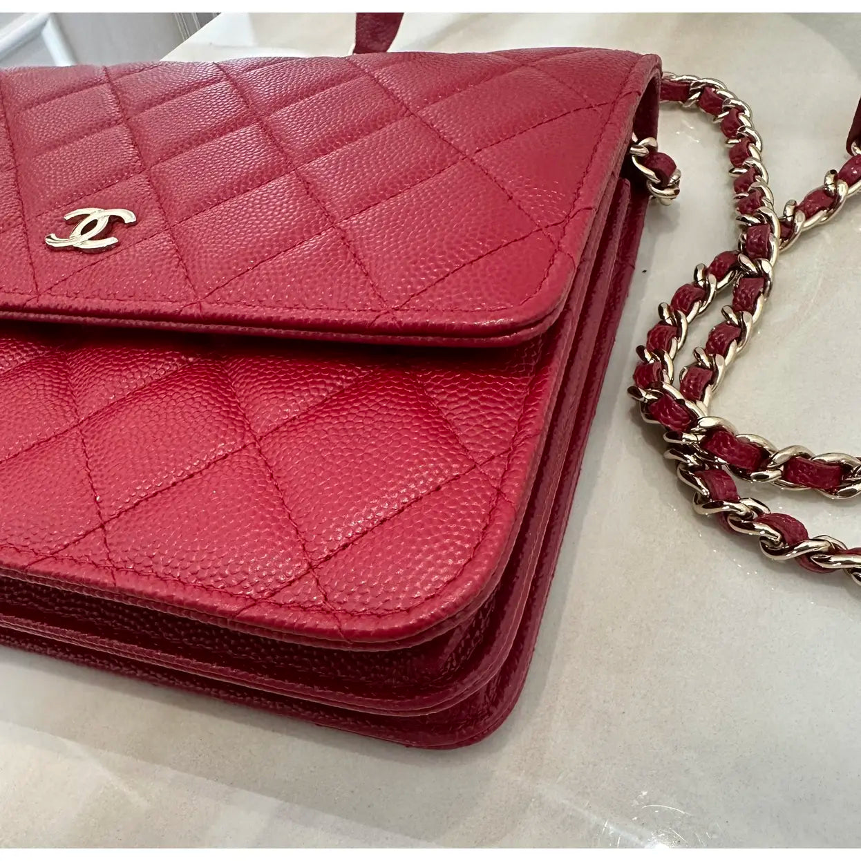 Wallet On Chain Timeless/Classique leather crossbody bag